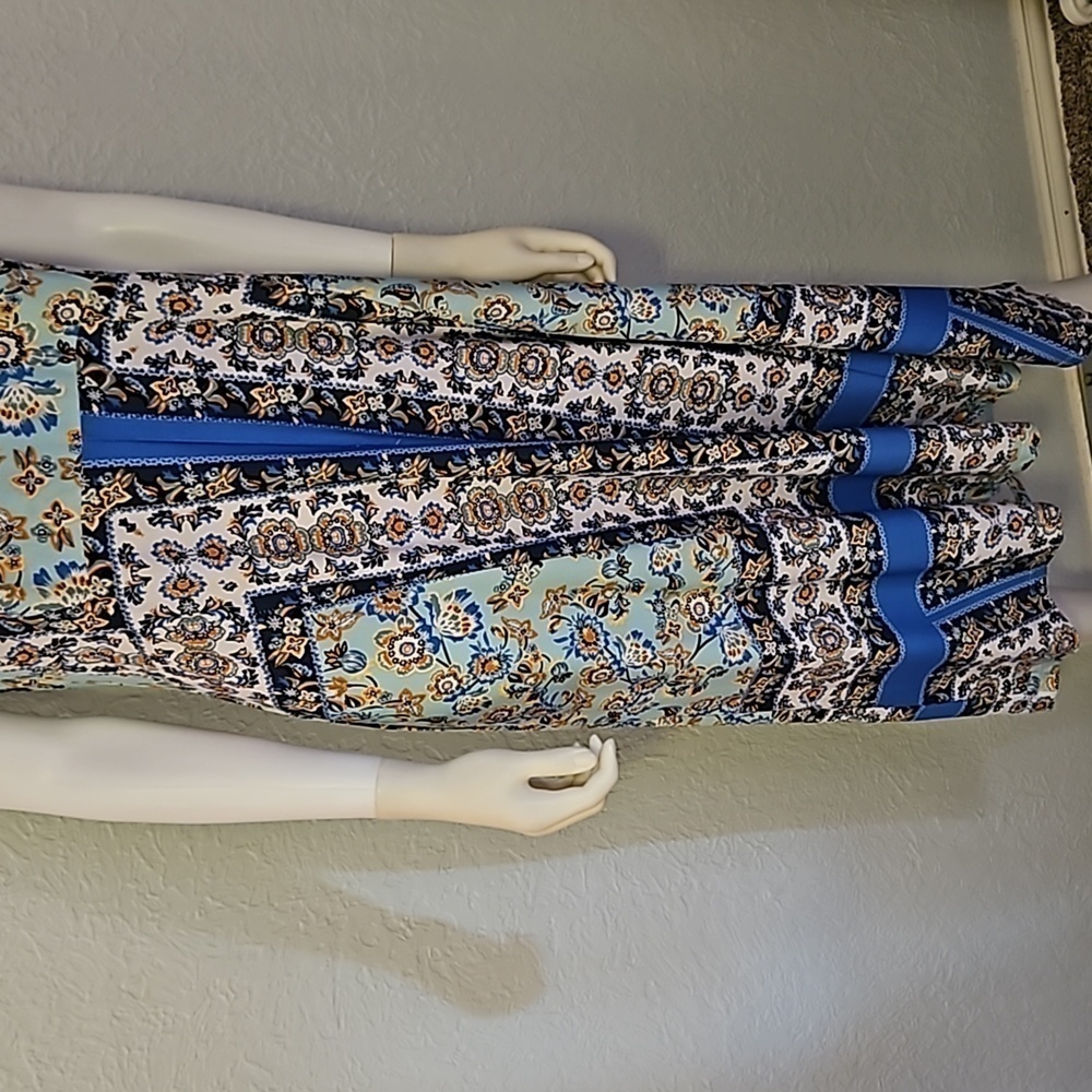 ONE WORLD Floral Colorblock Patchwork Sleeveless … - image 5